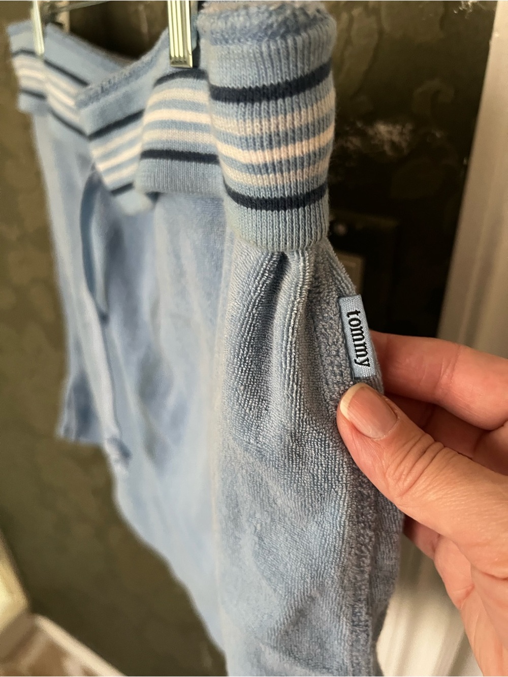 Tommy Hilfiger Light Blue skirt with Navy & White Striped Trim